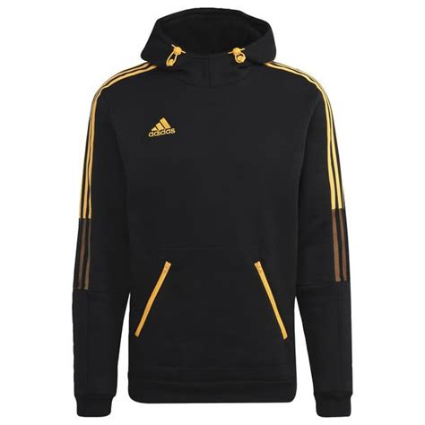 adidas schwarz meliert gelb pullover|adidas hooded pullover.